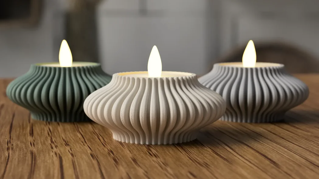 Porta Velas Decorativo - Makers 3D